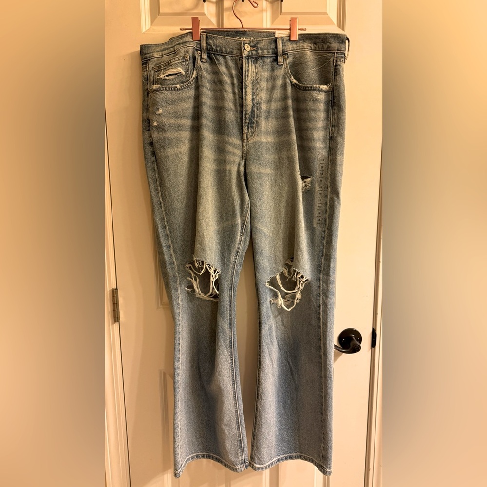 NWT American Eagle Low Rise Baggy Jeans. Size 18 Short